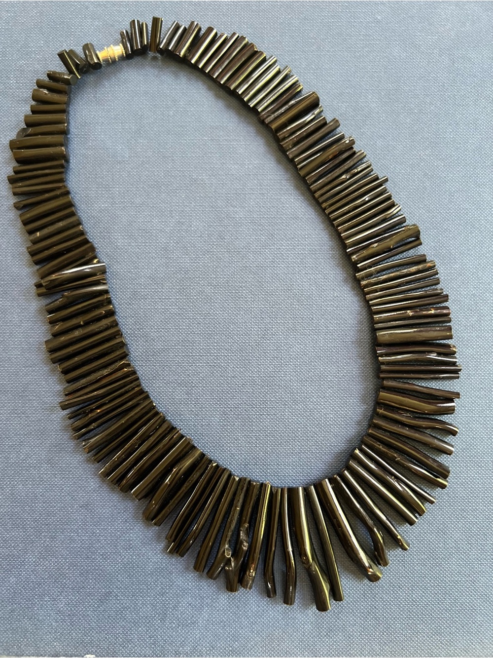 Vintage Genuine Black Coral Graduated Branch Strand Necklace Hawaiian/Statement